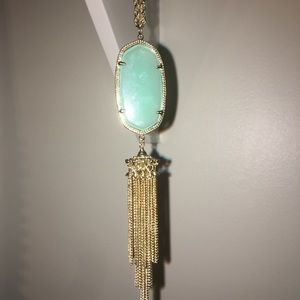 Kendra Scott Rayne Long Necklace: Blue/Green